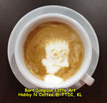 Latte Art - Bart Simpsons