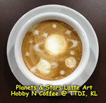 Planets and stars Latte Art Malaysia